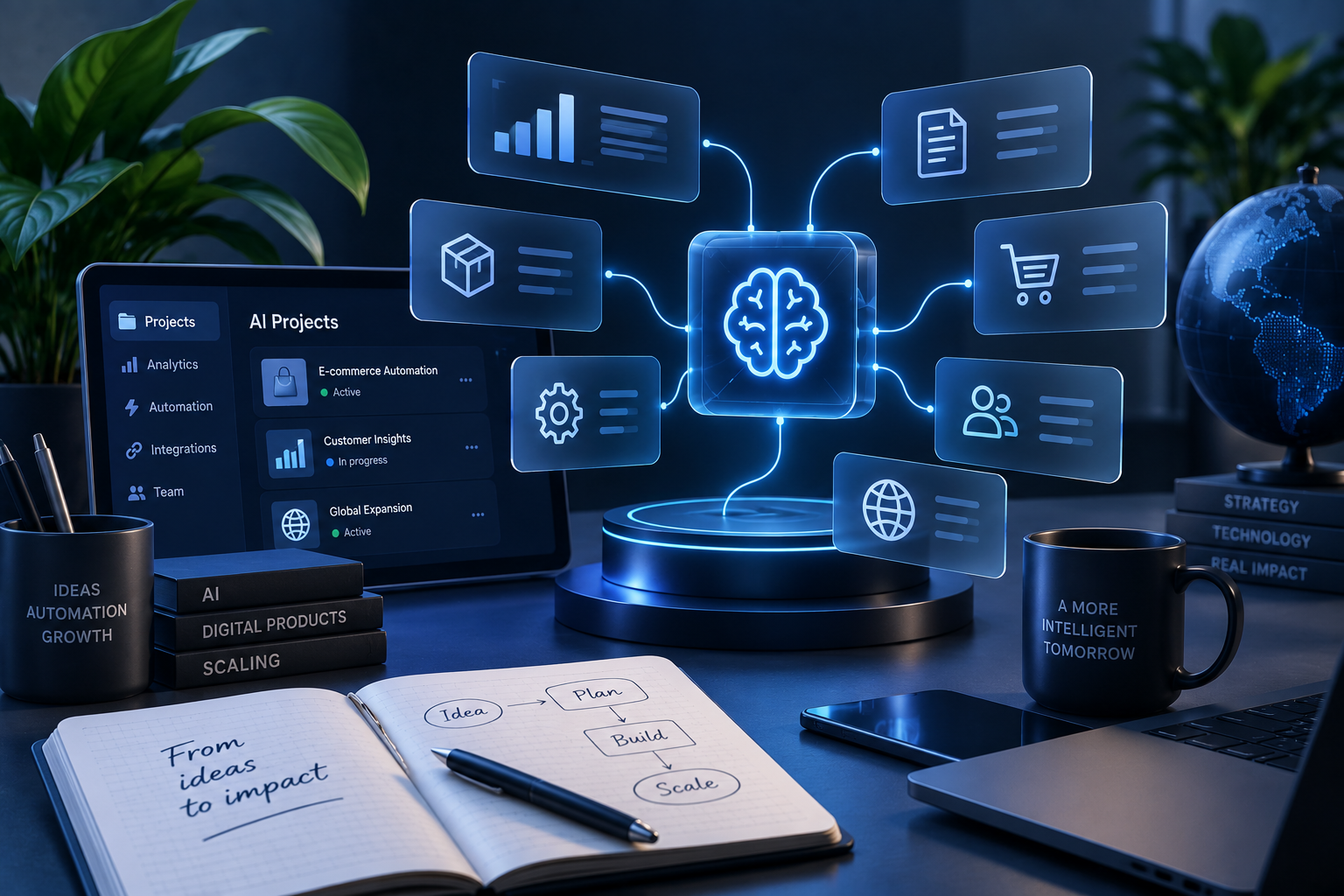 Project portfolio illustration